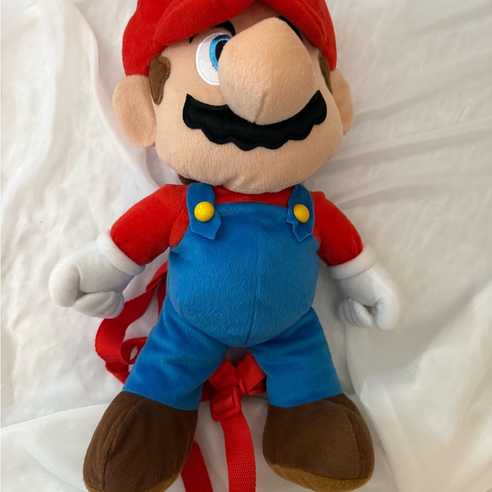 Nintendo Plush Toy with Red Hat and Blue Overalls
